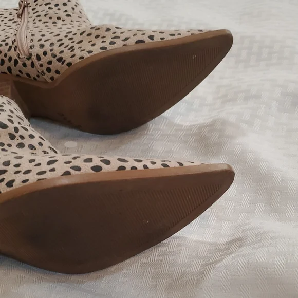 Jolimall Stylish Leopard Print Ankle Booties Sz 8 - Picture 5 of 12